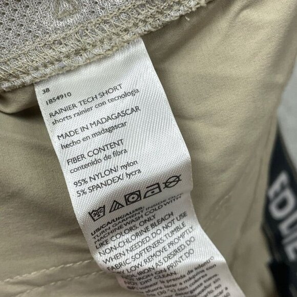 Eddie Bauer Mens 38 Rainier Tech Shorts Nylon Spandex Beige 6756 - Picture 3 of 8